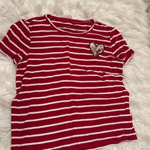 Aeropostale red and white strip shirt